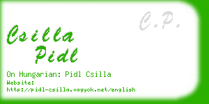 csilla pidl business card